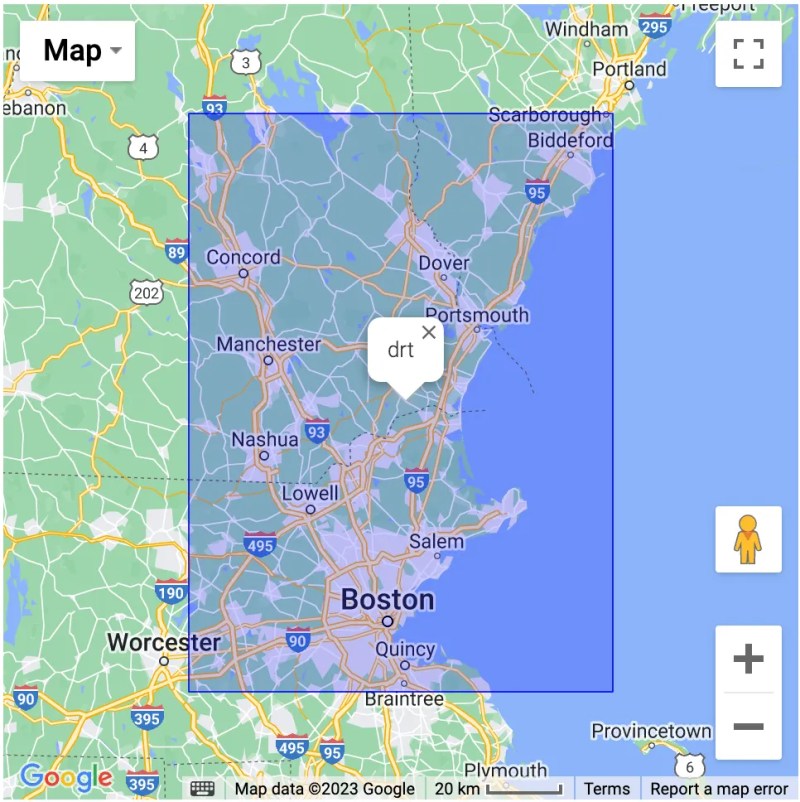 Level-3 geohash grid visualization showing geographical subdivisions