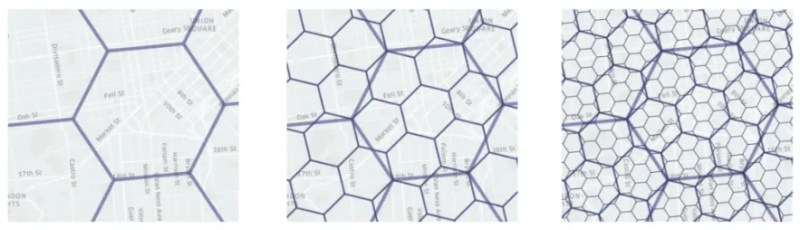 H3's hexagon subdivision pattern with angular offset