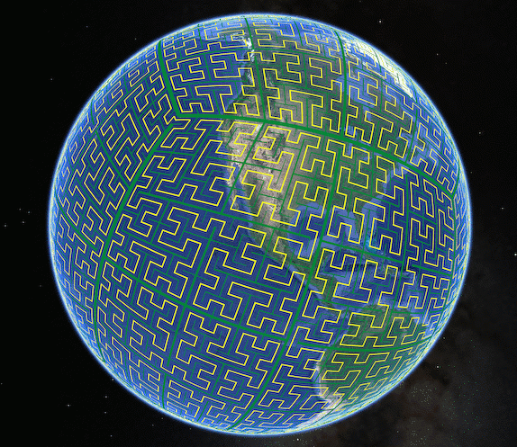 S2 geometry visualization on a globe