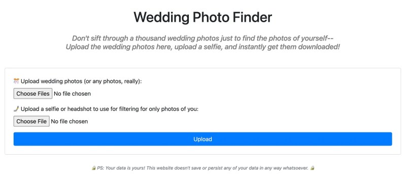 Demo application interface showing face recognition tool